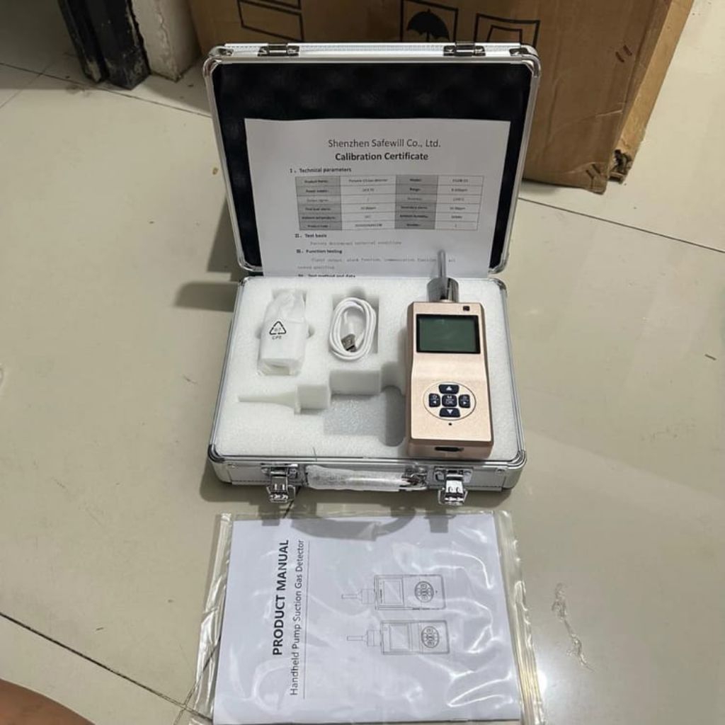 Portable Gas Detector Ozone O3 100ppm Pump Handheld Oxygen Leak Detector Ozon O3