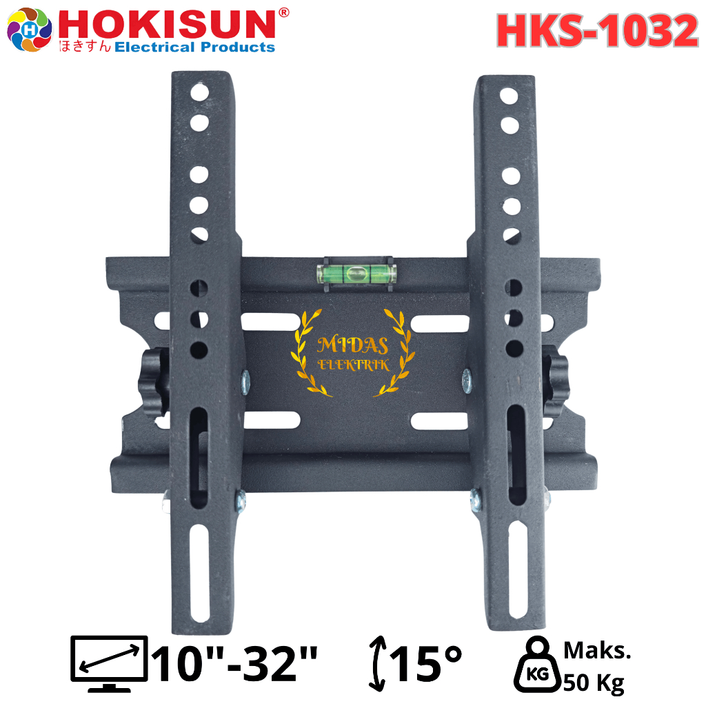 Hokisun Tilt Braket TV Dudukan Dinding Wall Mount Televisi Bracket HKS-1032 HKS1032 Penopang Penyang