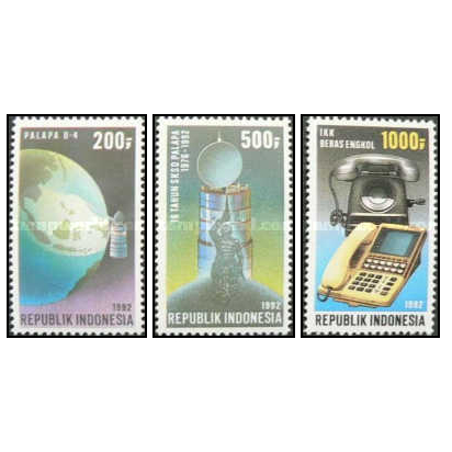 Perangko Filateli Indonesia 1992 Telecommunication