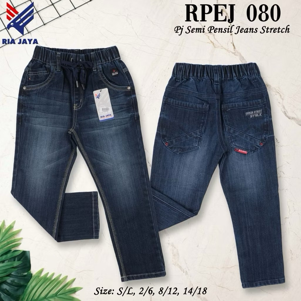RIA JAYA | CELANA PANJANG JEANS STRETCH ANAK (BISA COD)