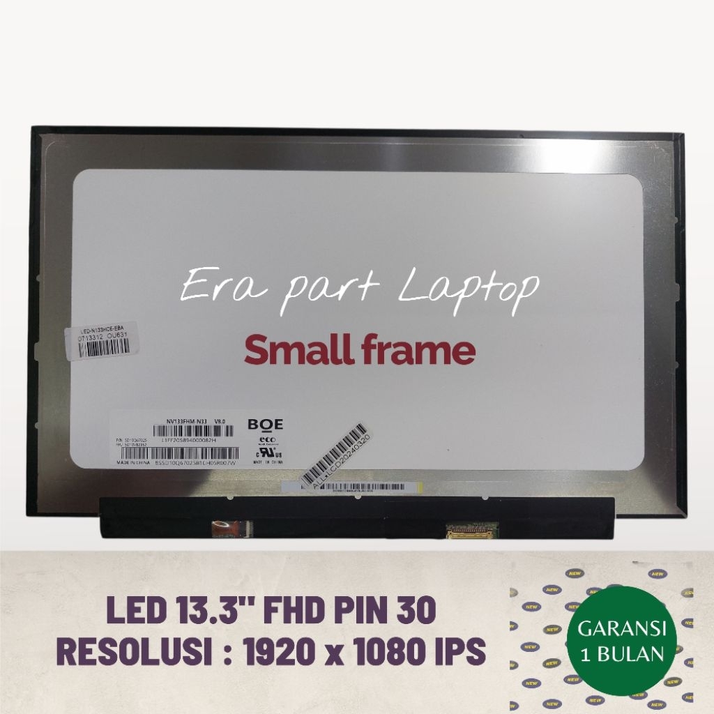 Lcd Led Dell Vostro 13 5301 P121G P121G002 13.3" FHD IPS 30Pin Lcd Display Panel