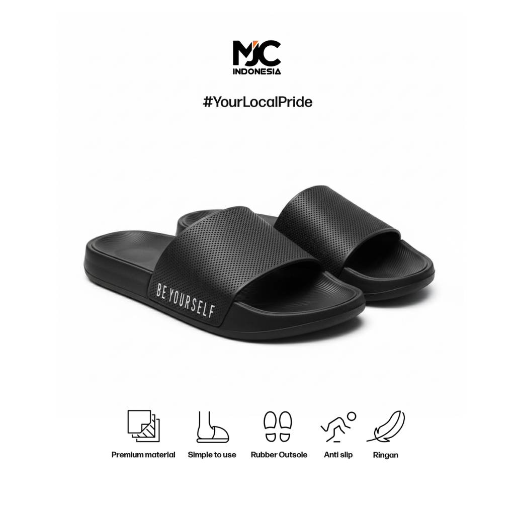 MJC Indonesia Sandal Slide Pria Wanita Premium Anti Slip Ringan Nyaman Rubber Outsole Sandal Casual 