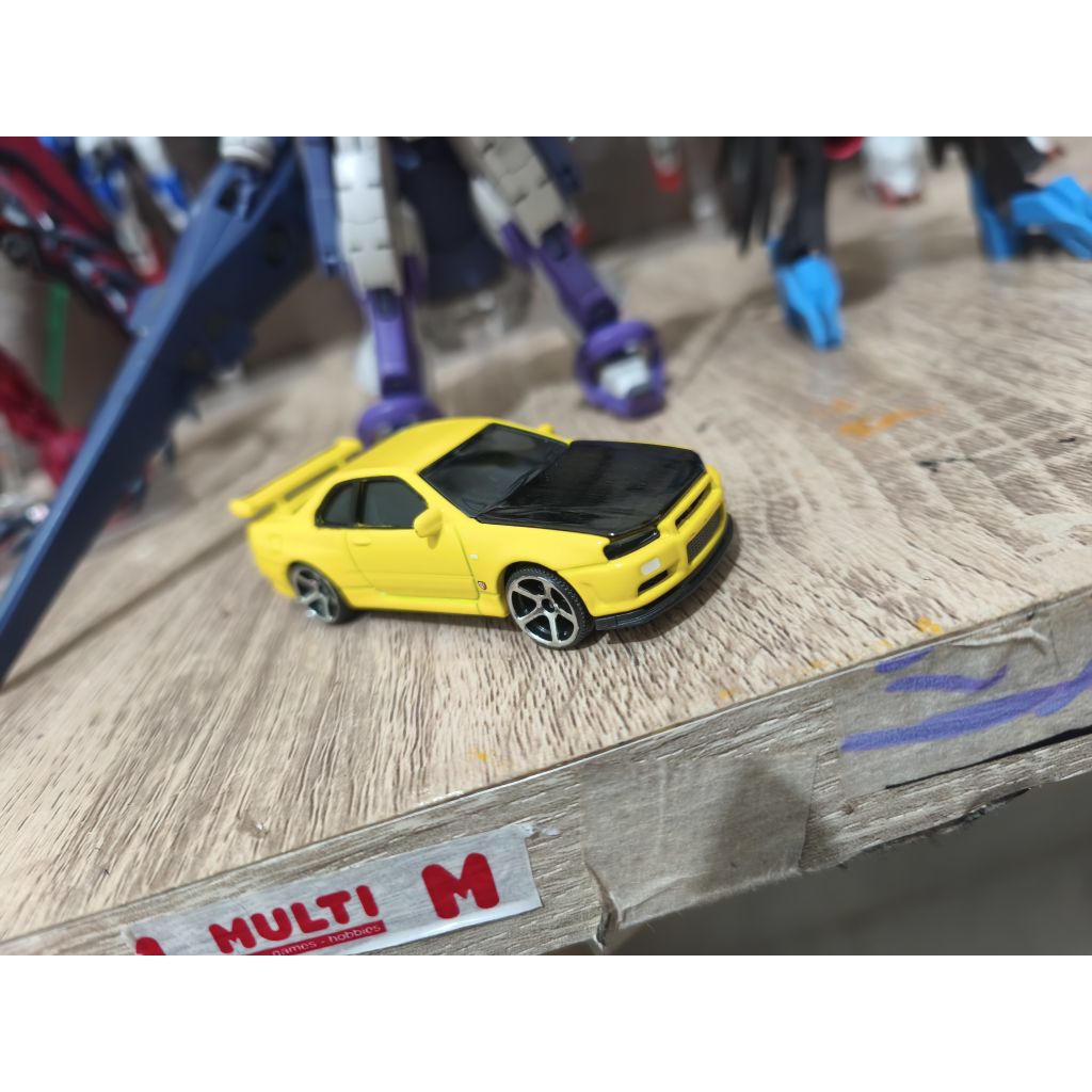 Majorette Nissan skyline R34 loose custom. card masih.