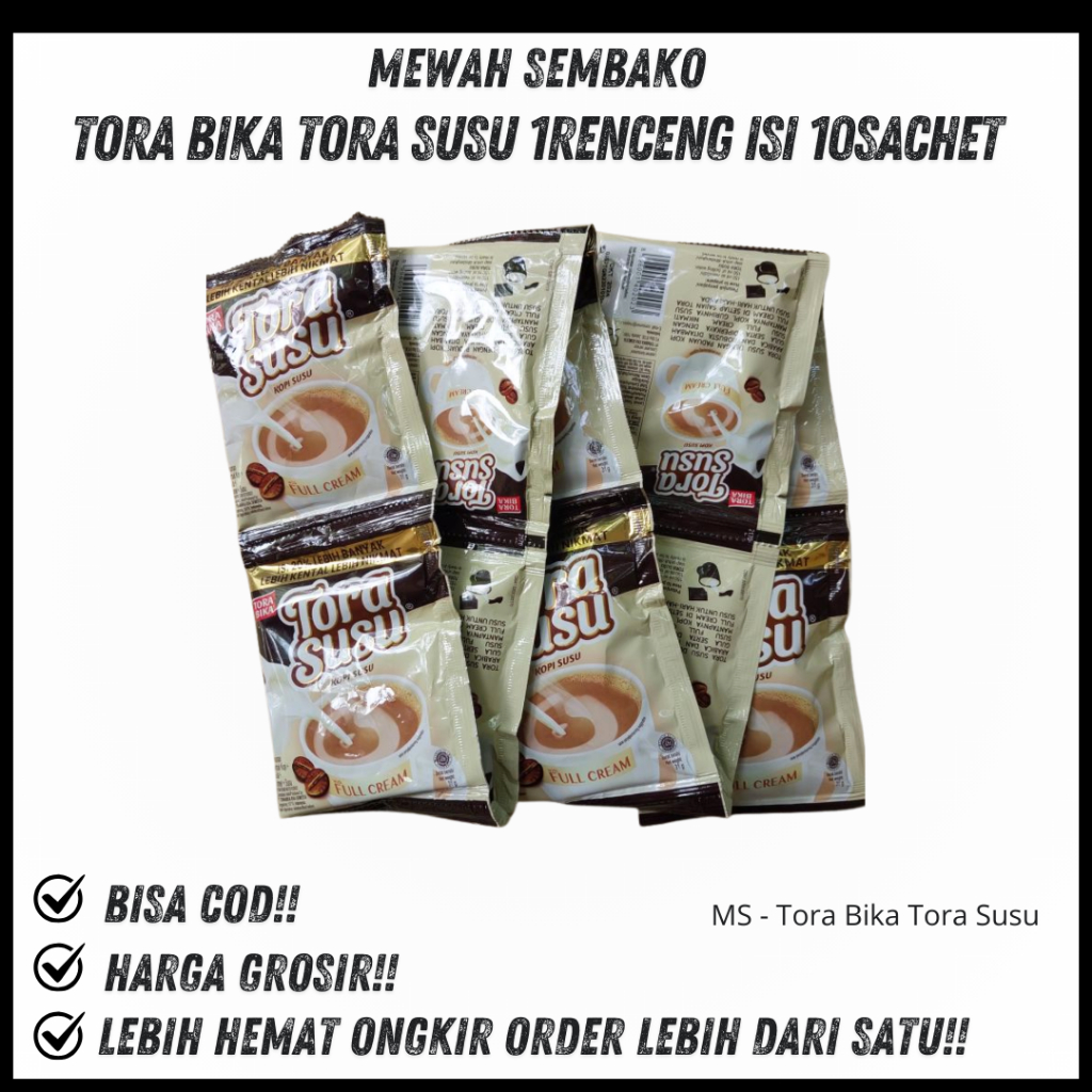 Tora Bika Tora Susu Kopi 10 Sachet/Rtg