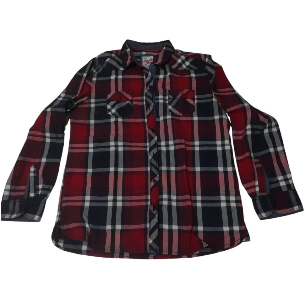 Kemeja Kotak Kotak Wanita AMERICAN JEANS Brand MATAHARI Murah Berkualitas