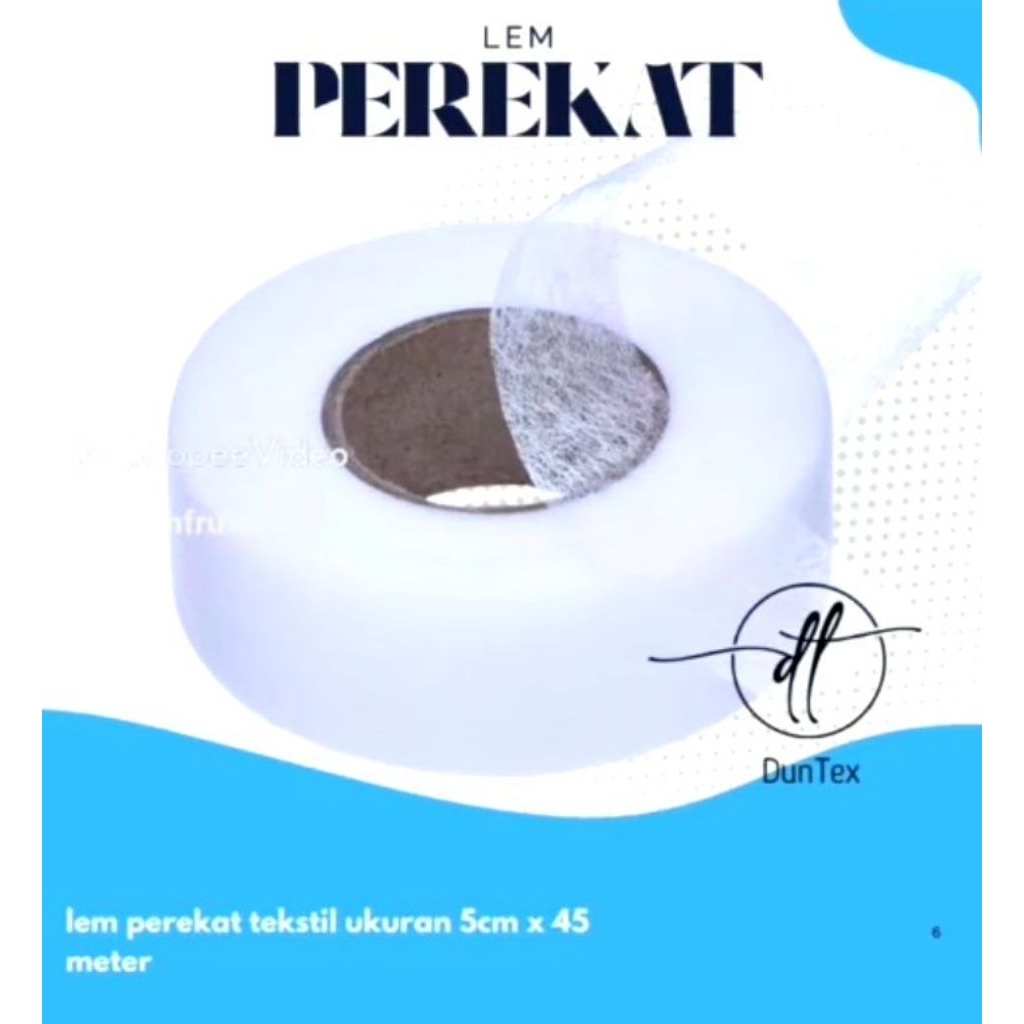 perekat textile lem textile lemsom lebar 5 cm x 50
