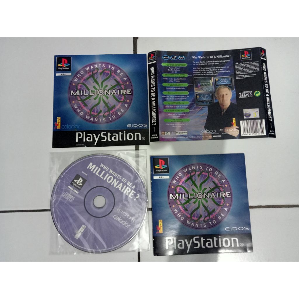 CD game ori PS1 Playstation 1 PsOne Playstation One Pal europe Who Wants to be a Millionaire Eidos