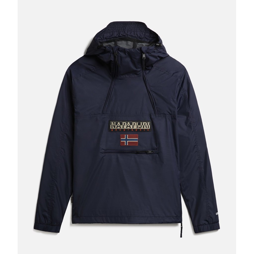 Napapijri Northfarer Shell Summer Hooded Jacket In Navy