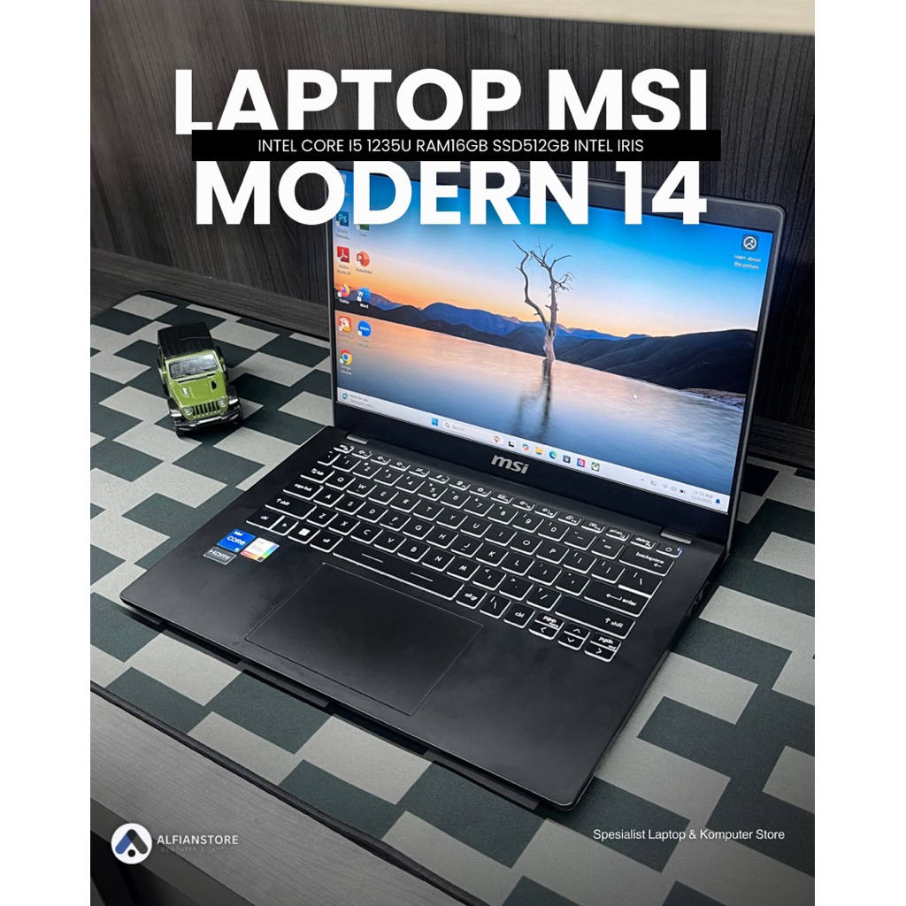 LAPTOP MSI MODERN 14 INTEL CORE I5 1235U RAM16GB SSD512GB