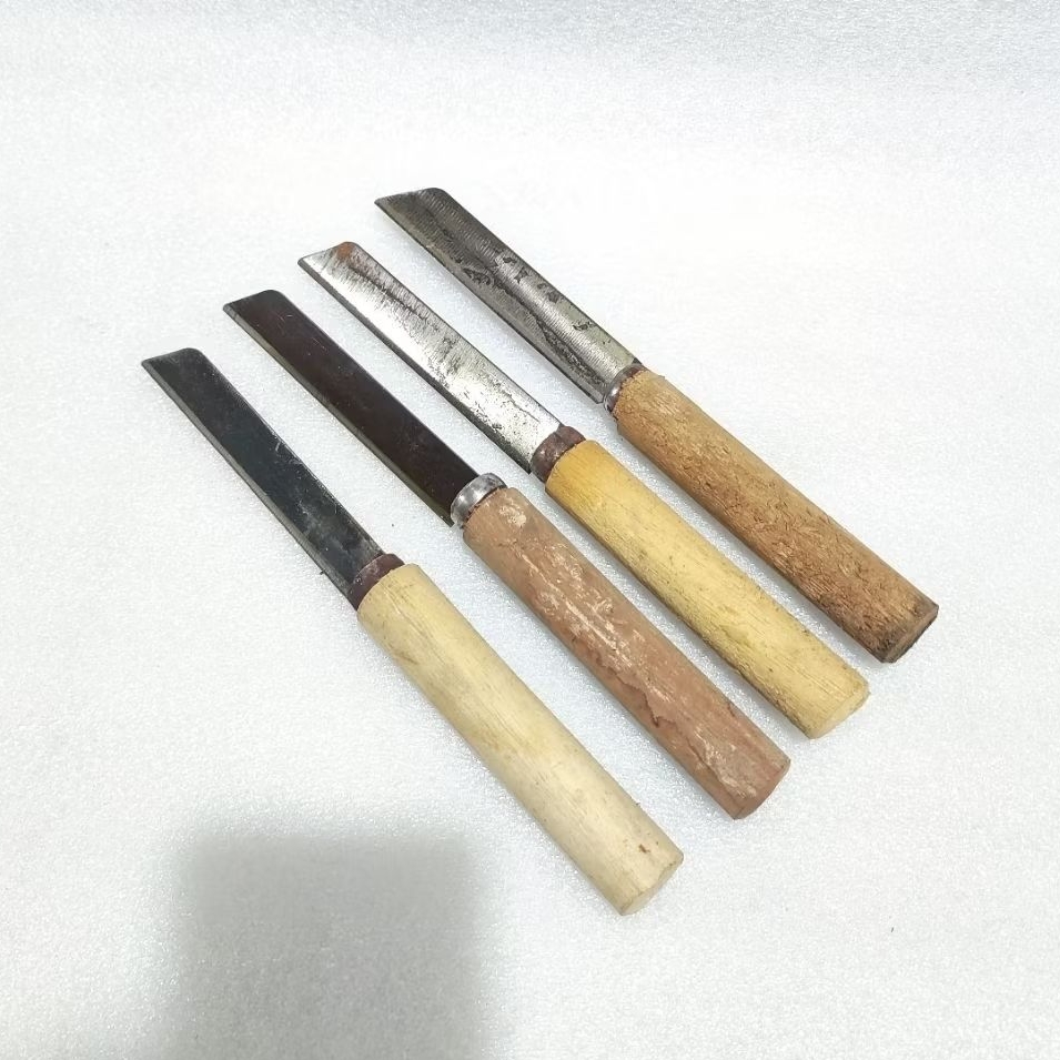 Paket 4pcs Pisau Dapur Serbaguna Berbahan Baja Asli Yang Tajam dan Setajam Silet dengan Pegangan Kay