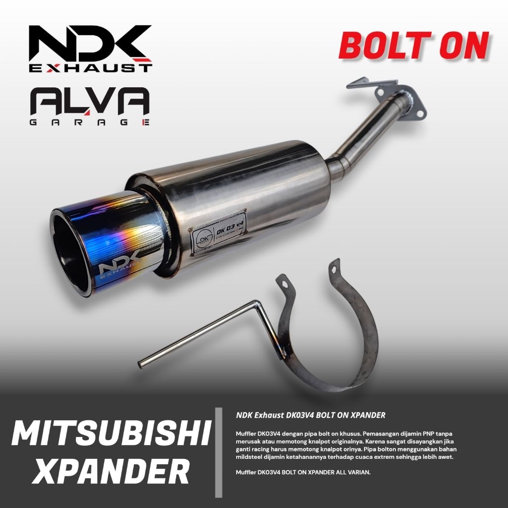Knalpot Mobil Xpander NDK Exhaust DK-03V4 Bolton Xpander NDK Exhaust Knalpot Racing Mobil Xpander ND