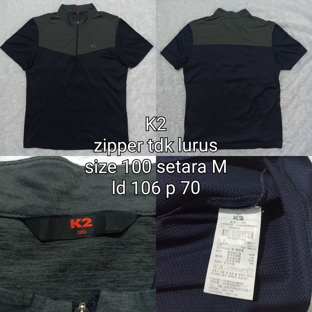 K2 | baselayer gunung second brand lengan pendek | size M