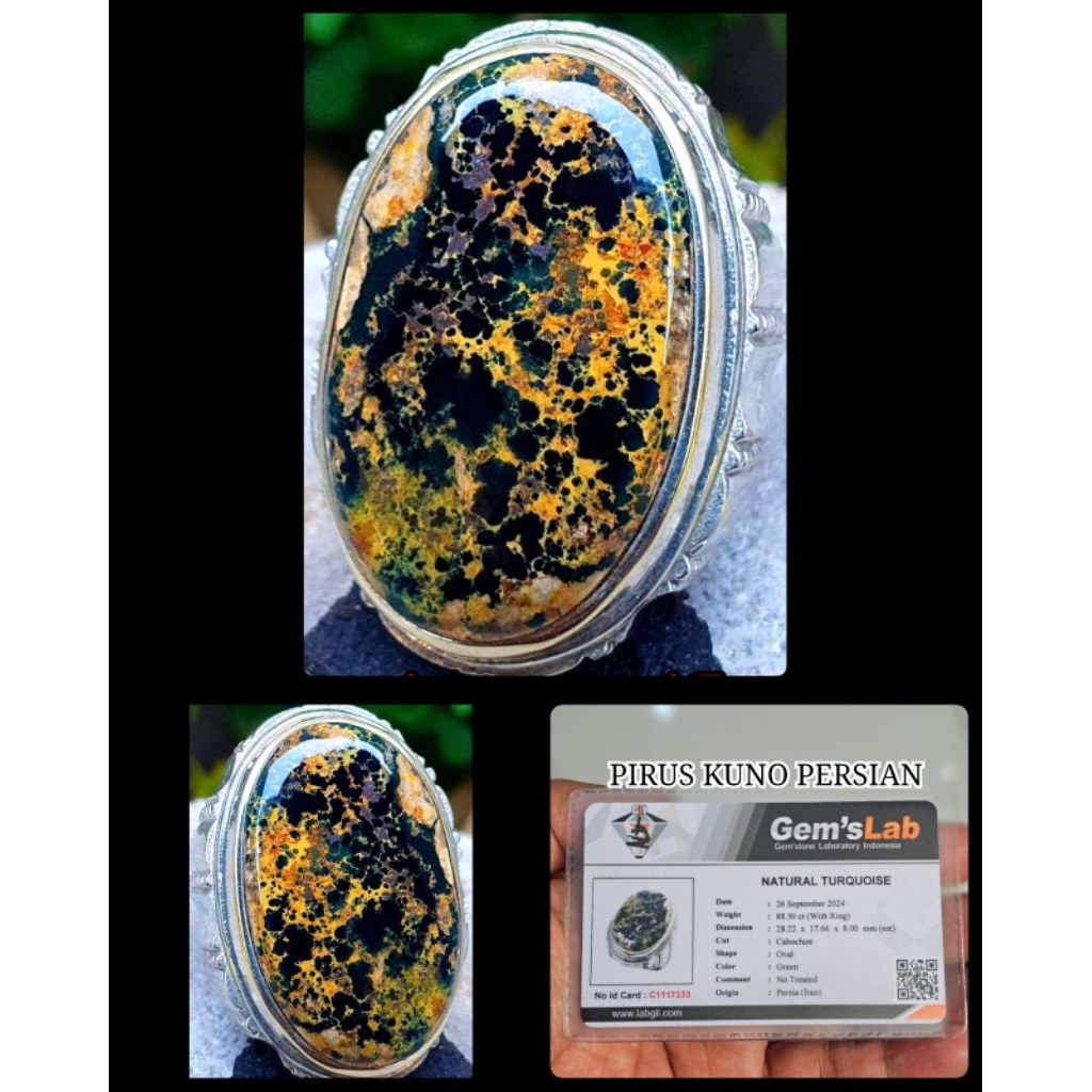 batu pirus hitam asli persian super kuno ya