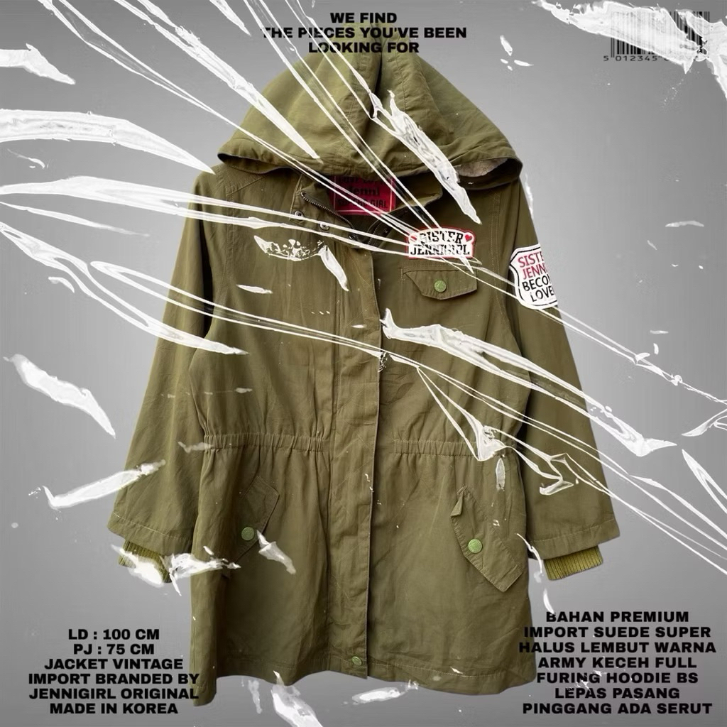 JENNIGIRL JACKET PARKA TEBAL WINTER BAHAN SUEDE PREMIUM KOREAN LOOK/ARMY JACKET PARKA FULL FURING KO