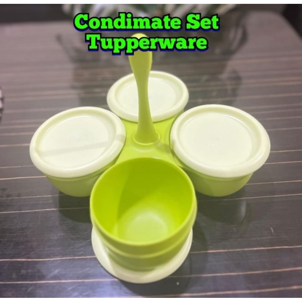 Condimate Set tempat sambel saos selai Tupperware