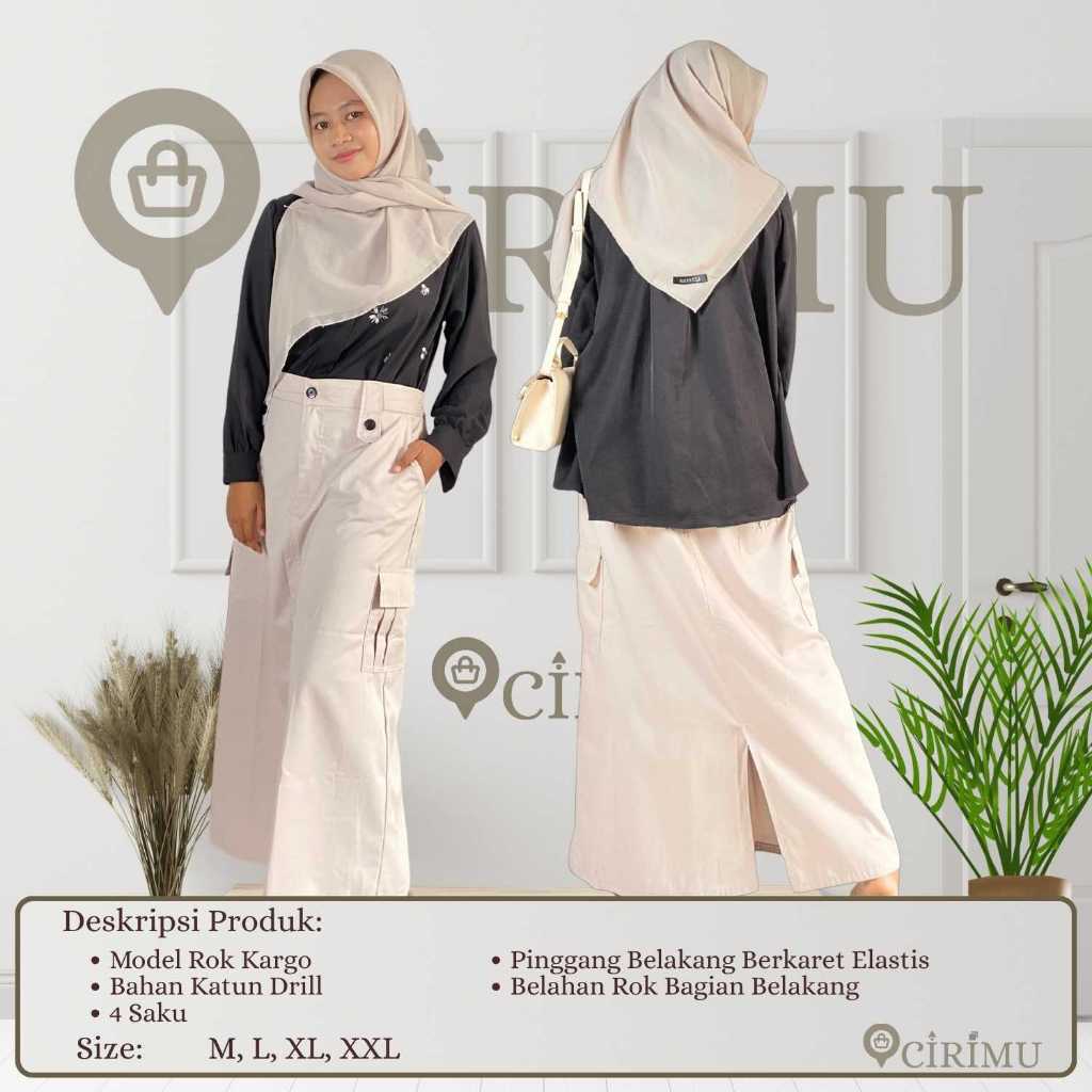 Rok Cargo Casual Fit Katun Drill