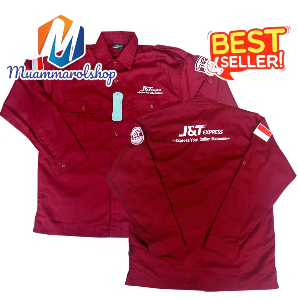kemeja  seragam jnt express baju jnt express