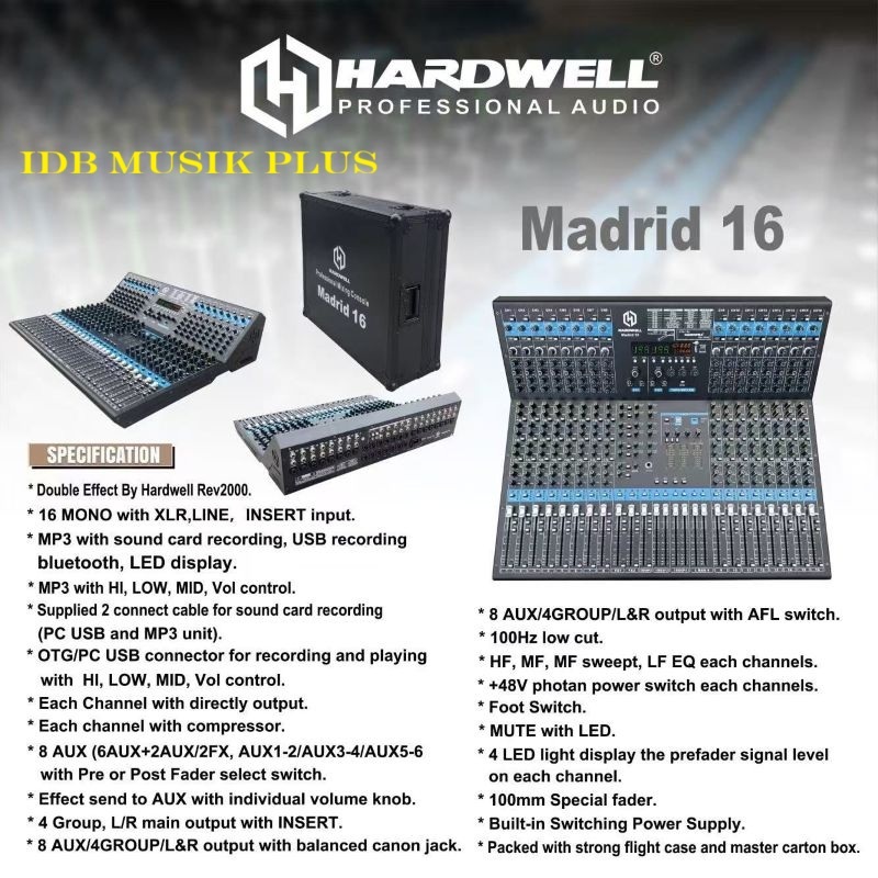 Mixer 16 Ch Hardwell Madrid16 Madrid 16 Original
