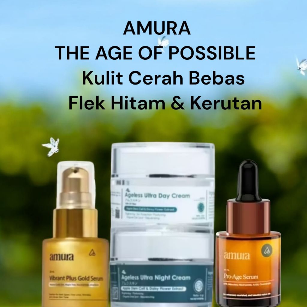 NEW Amura Paket Flek Hitam Dan Kerutan - Spesialis Atasi Flek Hitam&Kerutan, Garis Halus & Kulit Kus