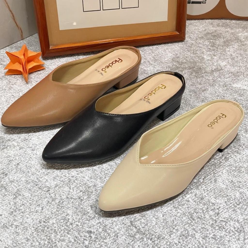 Selop Wanita Hak 3 cm Berkualitas  FLADEO S1 kulit sintetis - sepatu sandal