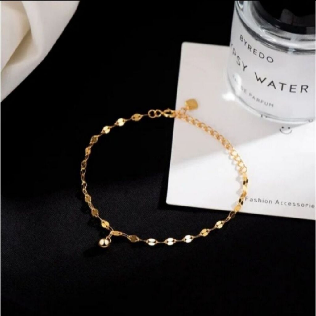 Gelang anak titanium pecah kopi bandulan bola boba wanita korea best seller