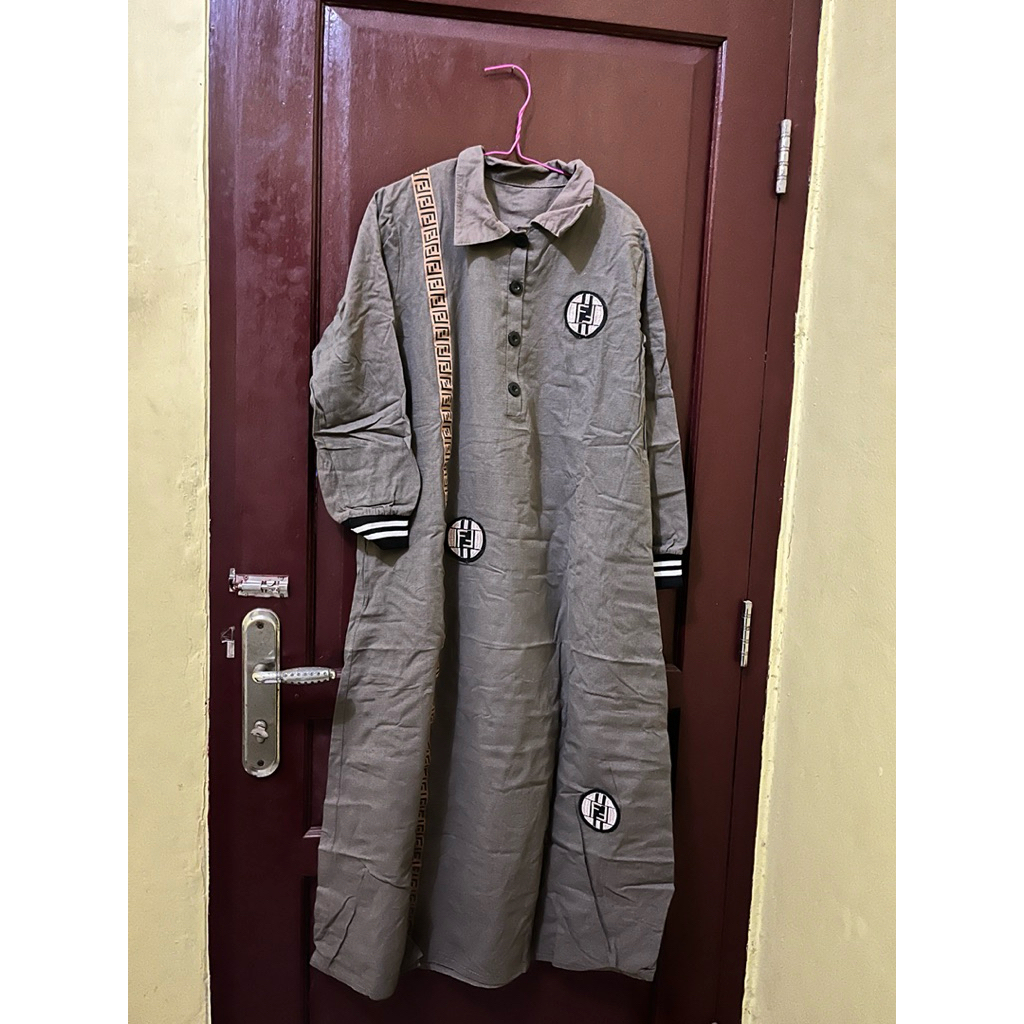 dress muslimah gamis muslimah no brand bahan tebal