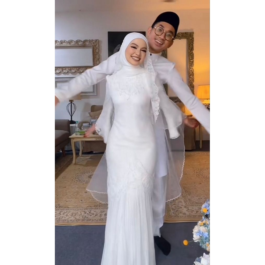gaun pengantin Malaysia Melayu gaun walimah gaun akad wedding dress