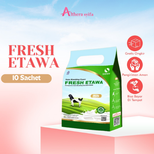 Susu Kambing Suplemen / Vitamin Penggemuk Badan Anak Dewasa Fresh Etawa Isi 10 Sachet