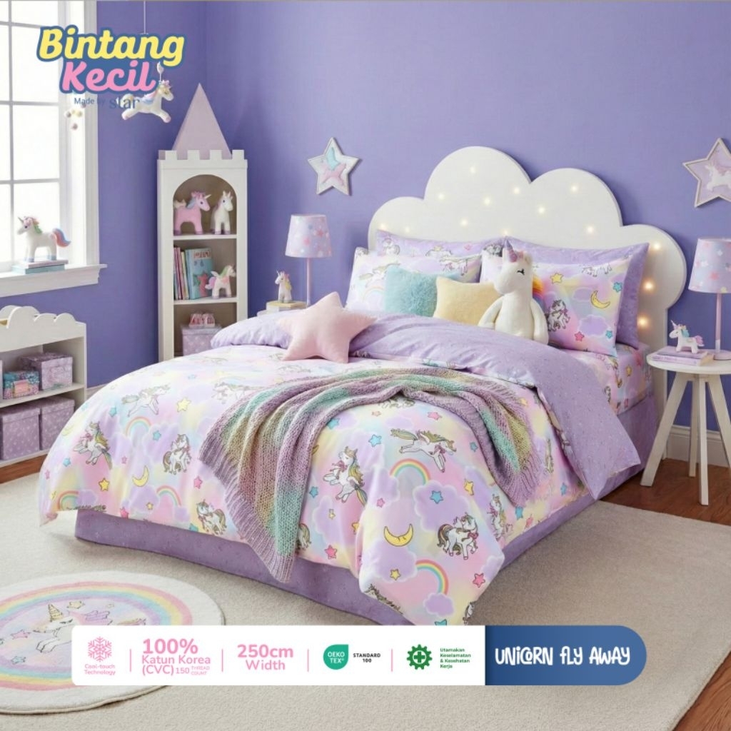 sprei unicorn / sprei motif anak perempuan / sprei kucing / sprei bunny / sprei rabbit - sprei melod