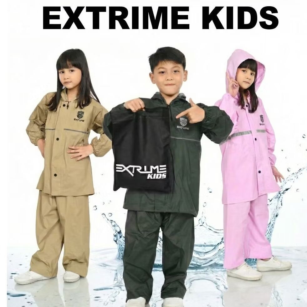 Jas Hujan Motor Setelan By EXTRIME KIDS Jas Hujan Anak Full Press