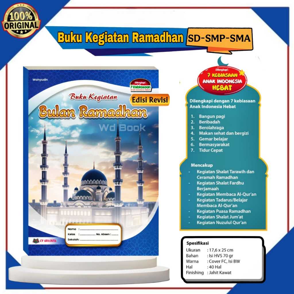 Buku Catatan Kegiatan Bulan Ramadhan Terbaru 2026 Cv Arya Duta