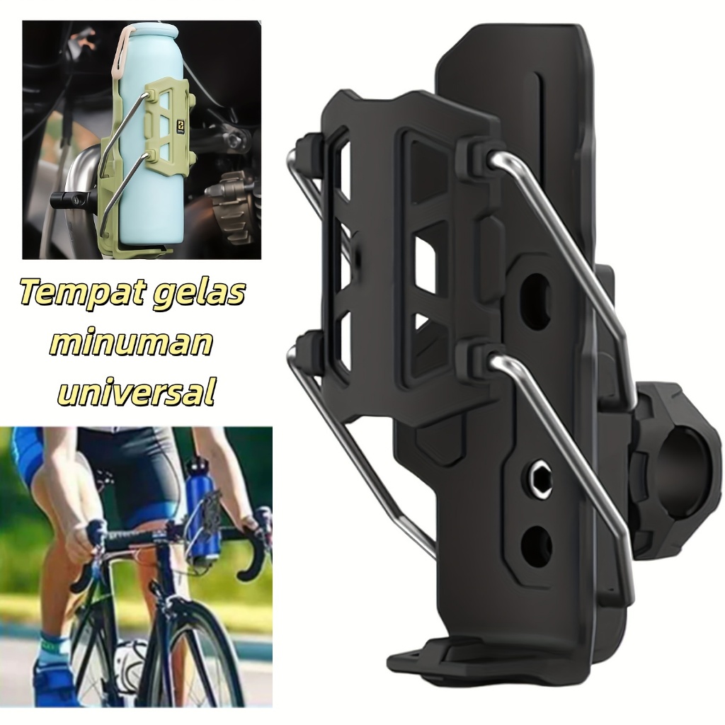 COD Tempat Minum Botol Motor Mounting Spion Universa/Bottle Holder Motor Tempat Botol Motor Universa