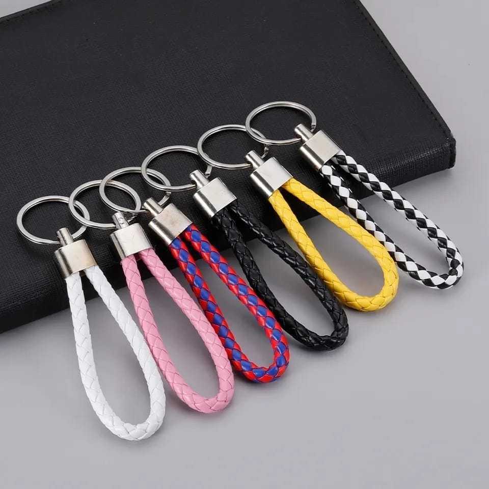 GANTUNGAN KUNCI KULIT BRAIDED Kepang Mobil Motor Keren