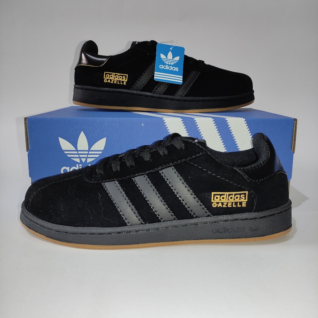 Sepatu Sneakers Adidas Gazelle Full Hitam Sepatu Adidas Premium Sneakers Kasual | Sepatu Pria &Wanit