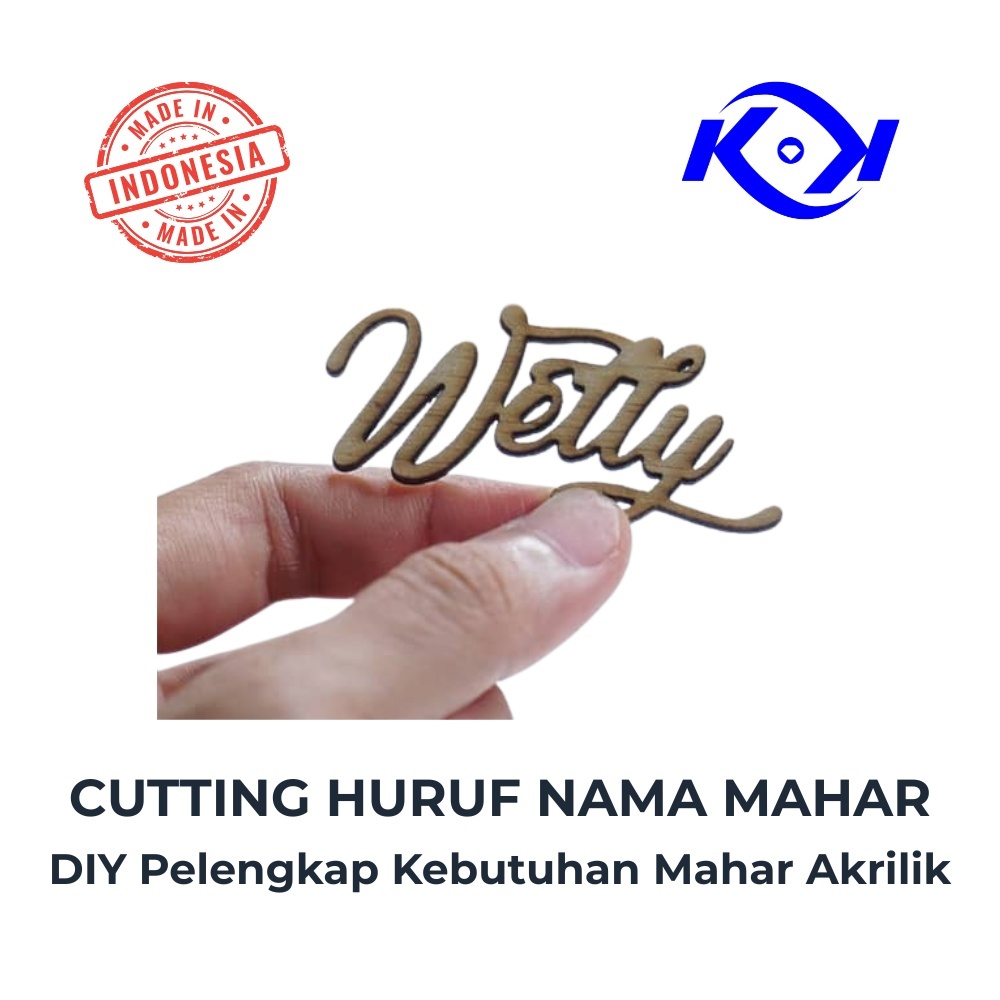 NAMA Kayu Custom dekorasi Mahar Laser Cutting | ukiran nama untuk bingkai mahar