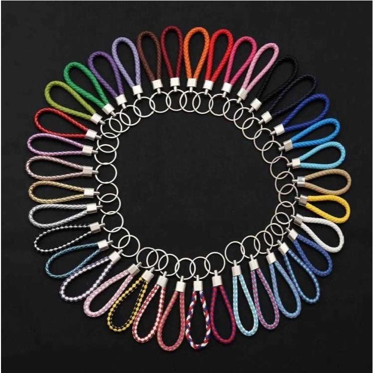 GANTUNGAN KUNCI KULIT BRAIDED Kepang Mobil Motor Keren