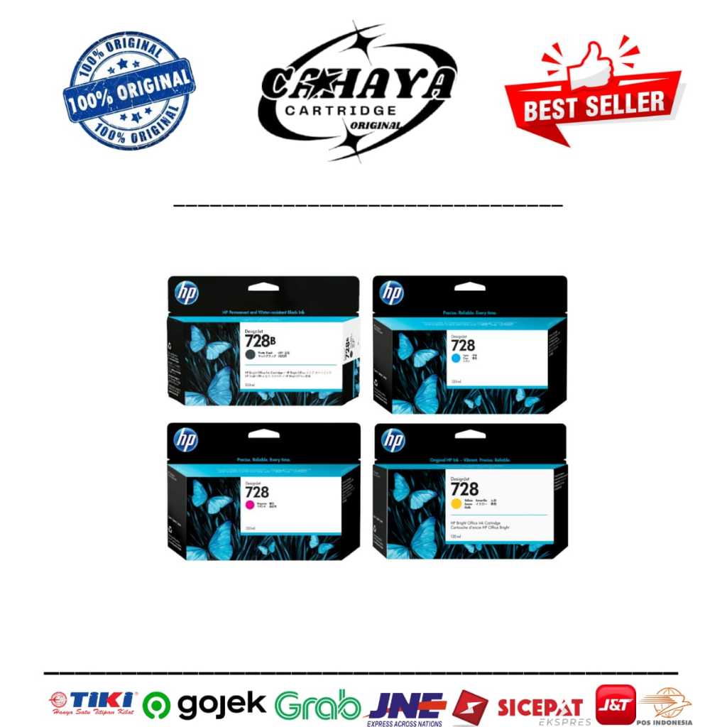 TINTA PLOTTER HP 728 COLOUR 130ML (B,C,Y,M)