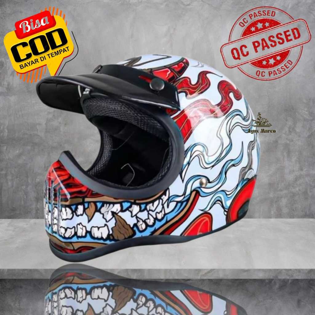 Helm Cakil Pet Solid | Helm Cakil | Cakil Best Seller animo white