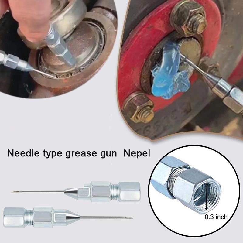 Kepala Nepel Pompa Gemuk Jenis Jarum Dapat Dilepas 10pcs Kepala Grease Gun Kepala Pompa Gemuk / Grea