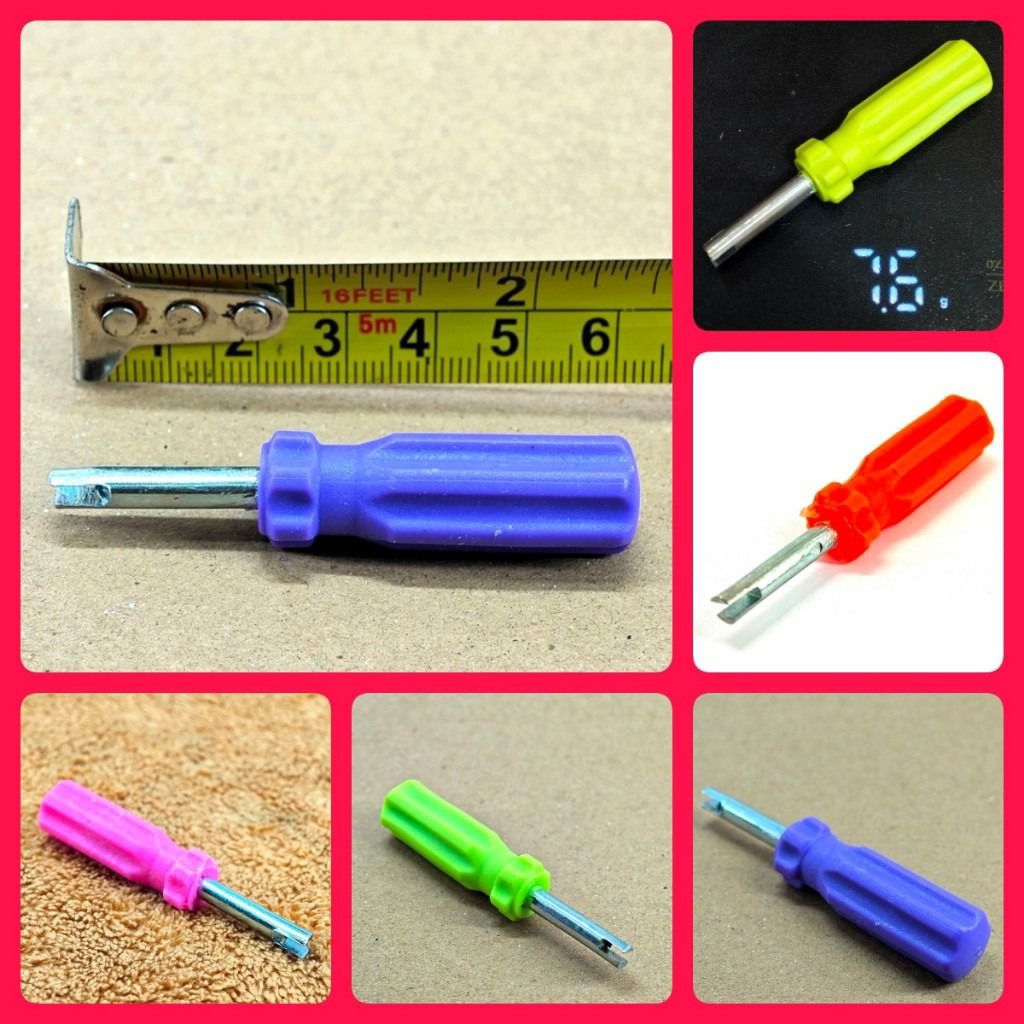 OBENG PENTIL WARNA kunci pembuka alat buka penarik spuyer ban motor mobil sepeda kendaraan orange ku