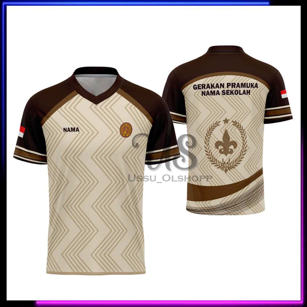 Kaos Pramuka Baju Pembina Pramuka Jersey Pramuka Lengan Pendek Bisa Pake Nama