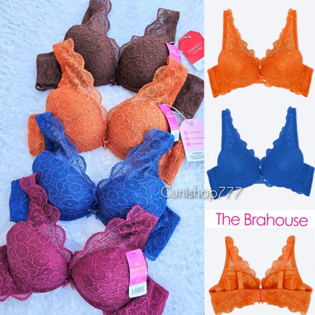 BRA BRAHOUSE PAKAI KAWAT BUSA TEBAL PUSHUP LEVEL 3 32B 34B RENDA LACE BERKAWAT BH PUSH UP B01 1543B 