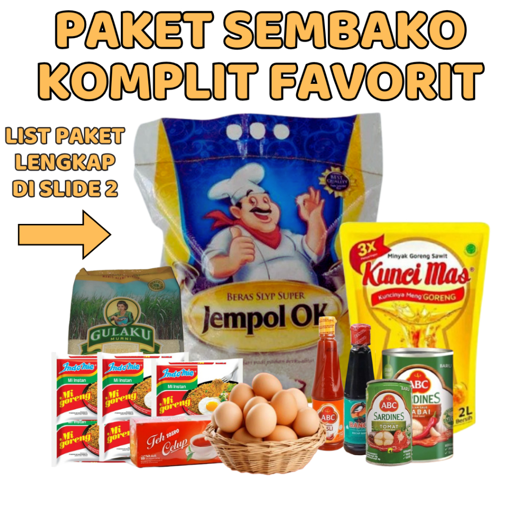Promo Paket Sembako Murah Hemat Isi Lengkap Beras 5kg Belanja Bulanan Mingguan Hemat Gratis Ongkir