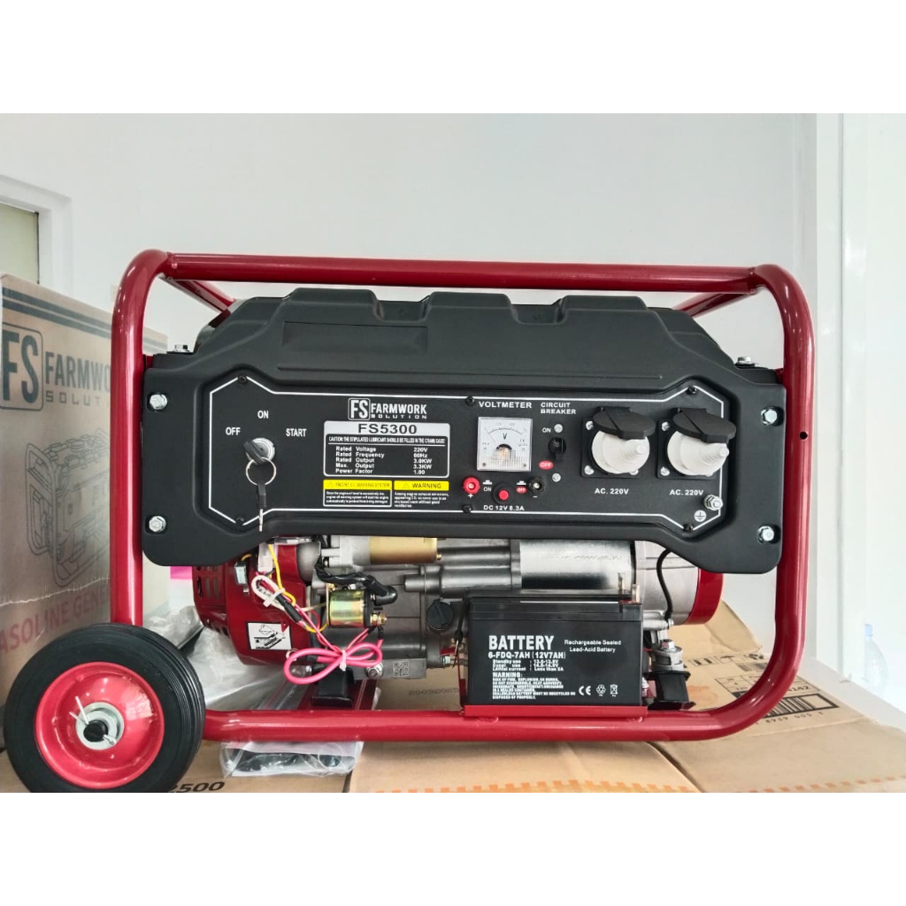 Genset/Generatot Set/Genset FS 5300/ Mesin Genset Bensin FS5300 3000 Watt/ Farmwork Solution