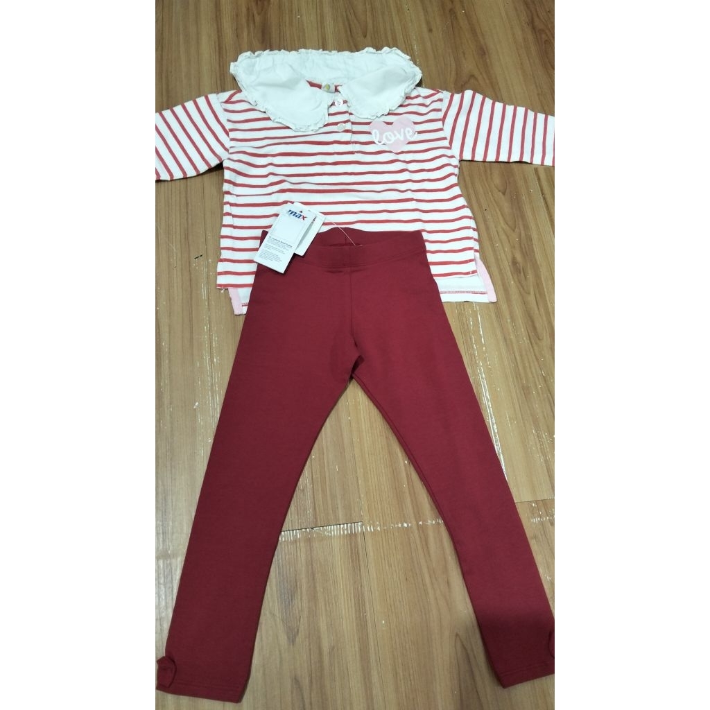 setelan anak perempuan hej mini X max fashion 2thn.