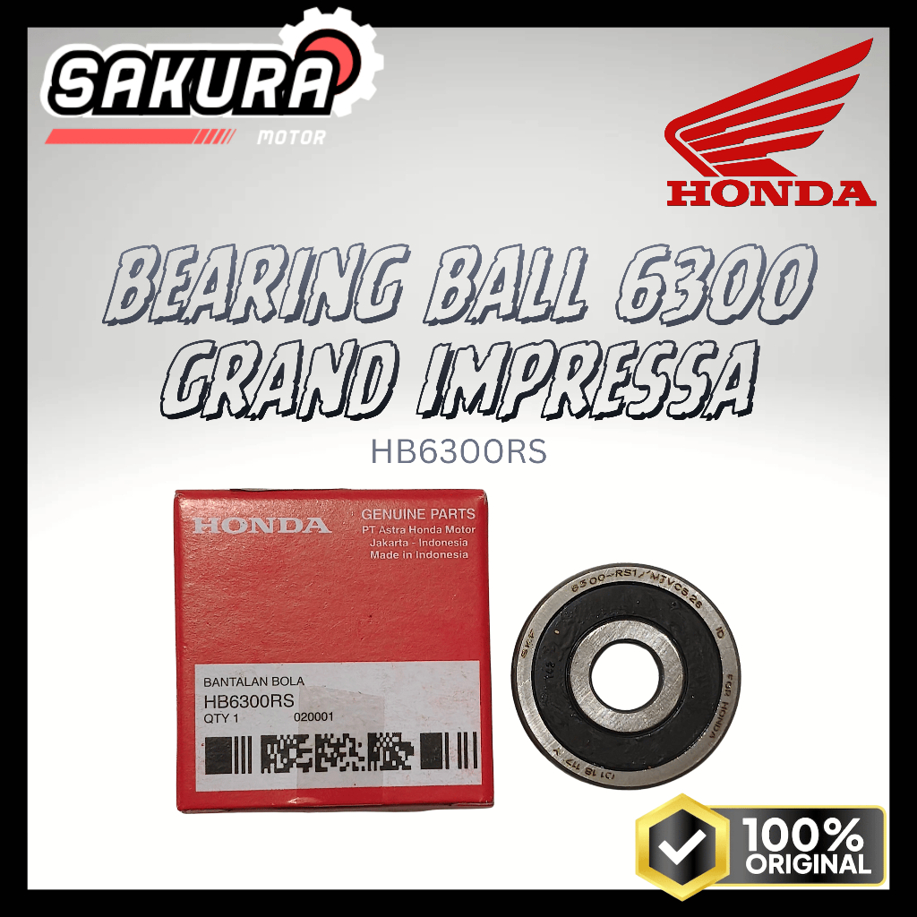 Laher, Bearing 6300RS Honda Grand Impressa HB6300RS
