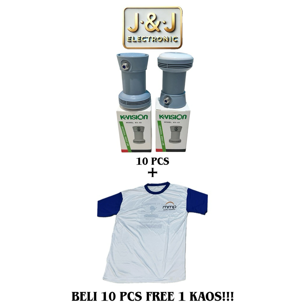 LnbF Single Ku band K-Vision KV-03 Universal Lnb untuk antena parabola ODU Solid K-Vision Optus Gard