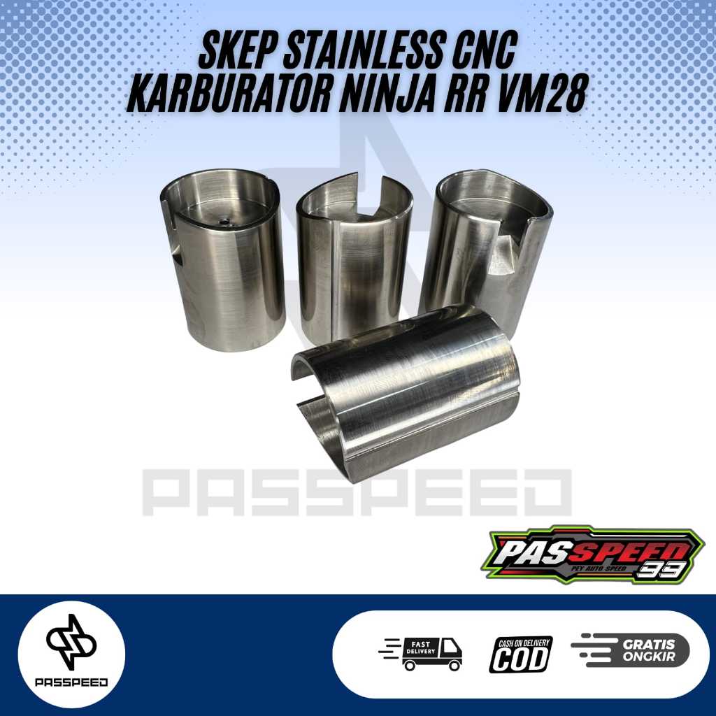 SKEP STAINLESS CNC KARBU NINJA RR MIKUNI VM28 BOTOL SKEP STAINLESS ANTI NYANGKUT NINJA RR