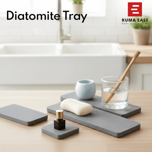 Diatomite Tray Tatakan Botol Sabun Gelas Coaster Aesthetic Tempat Alat Mandi