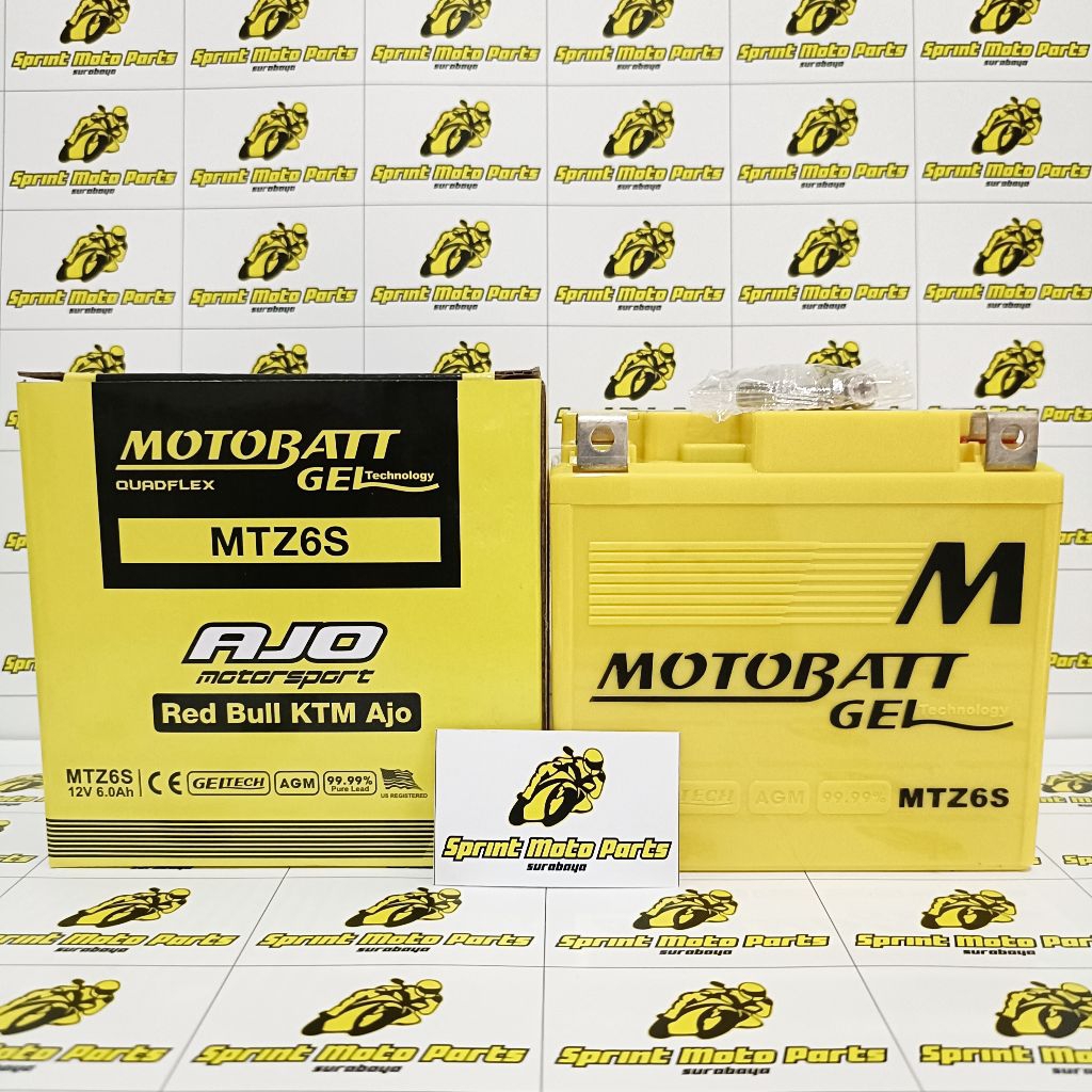 AKI MOTOBATT GEL - MTZ6S 6Ah - Garansi 2 Bulan - Yamaha AEROX 155 Standard Version (Non ABS)